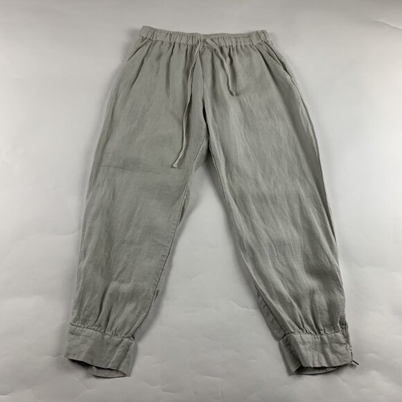 Johnny Was Flax Linen Pull On Jogger Pant M - Picture 1 of 7